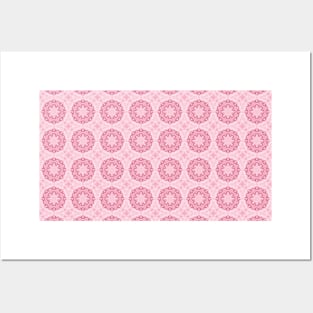 Pink stylized pattern in modern colors of current trends Posters and Art